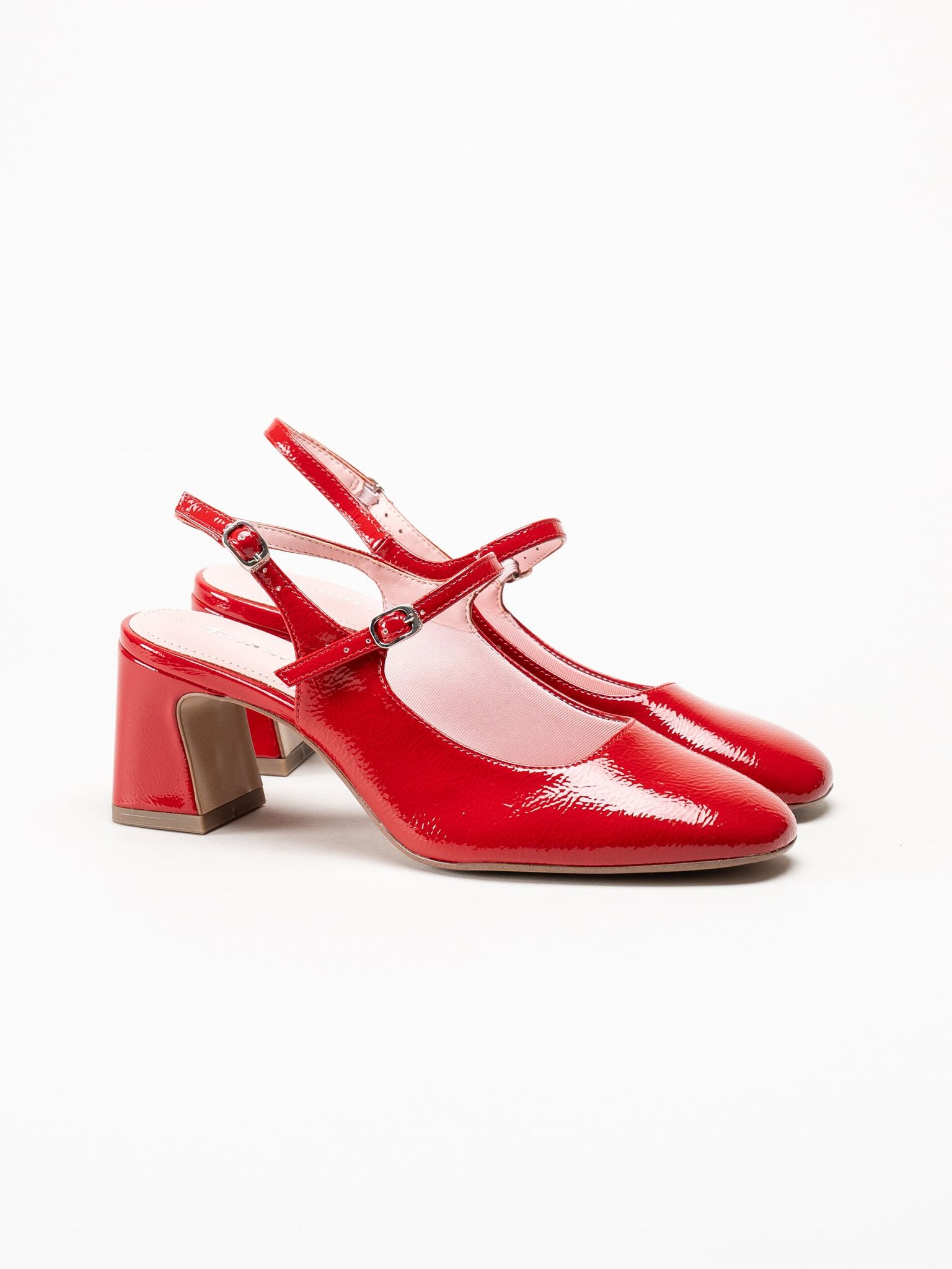 Tamaris - Röda slingback pumps