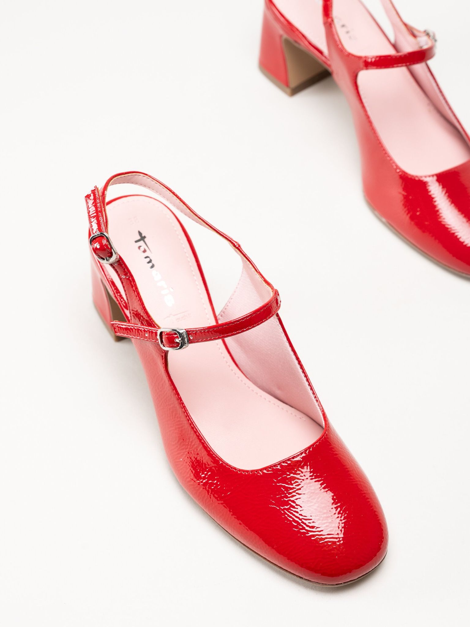 Tamaris - Röda slingback pumps