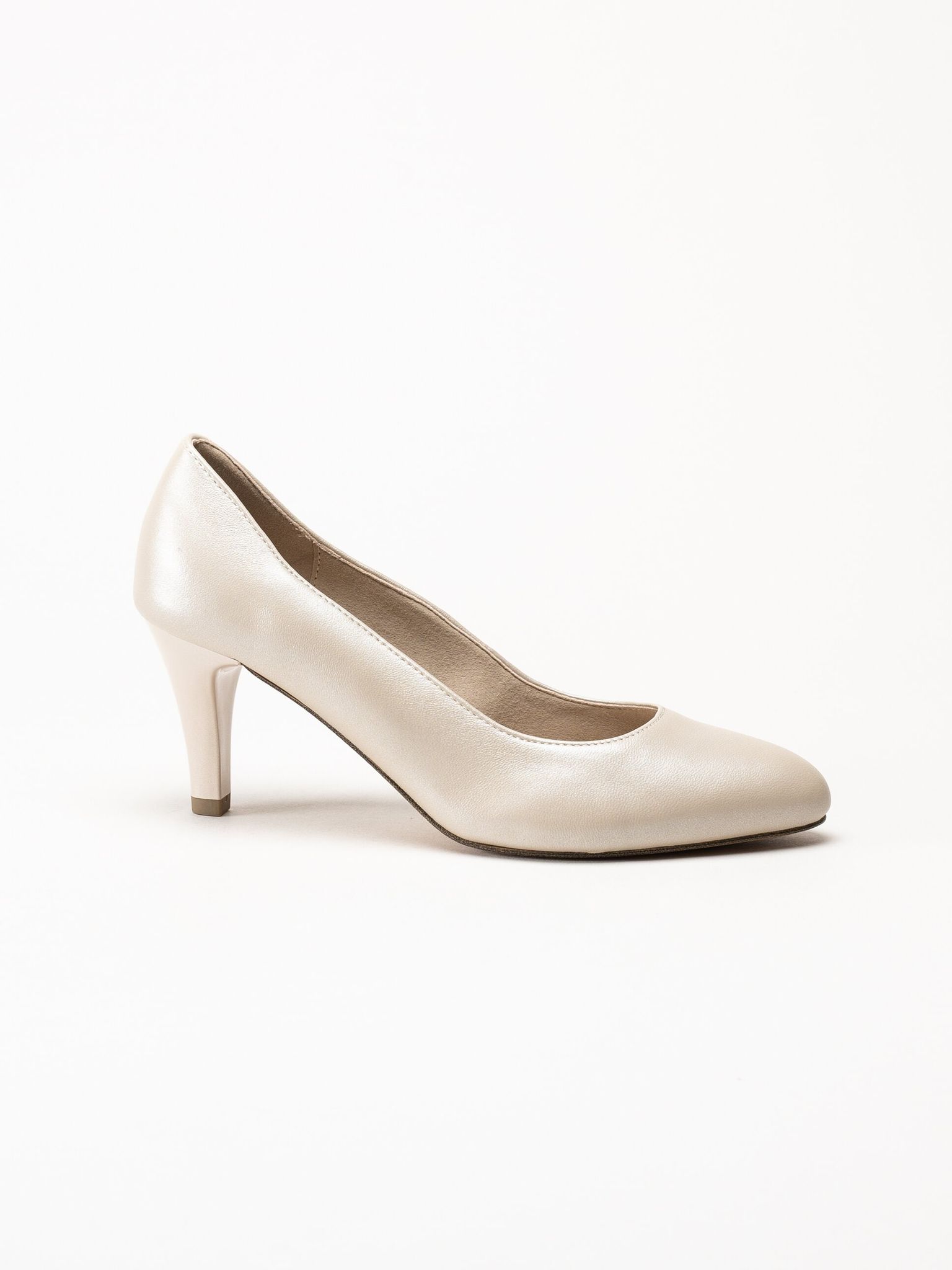 Caprice - Beige pumps i skinn