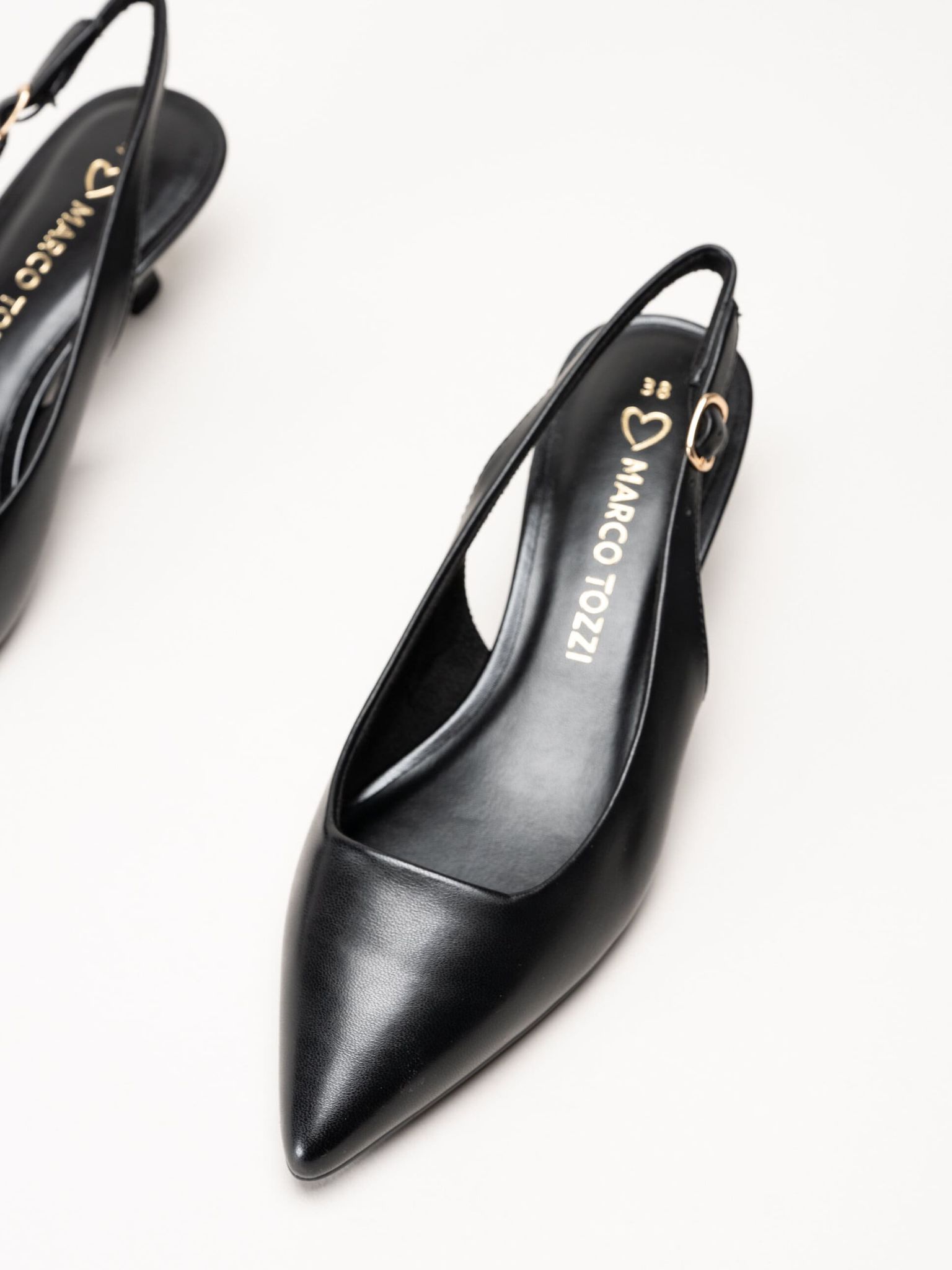 Marco Tozzi - Svarta slingback pumps