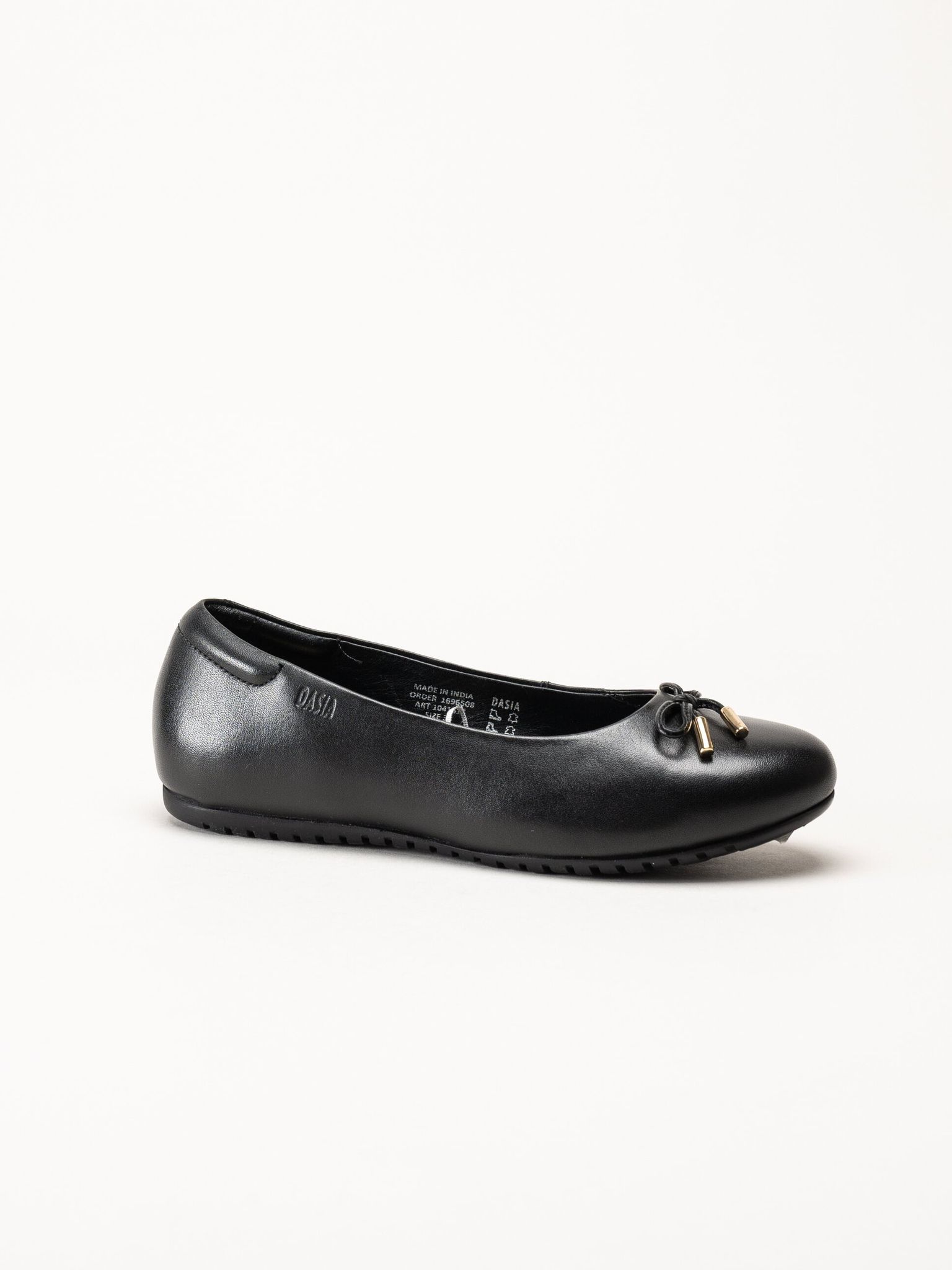Dasia - Line - Svarta ballerinaskor i skinn