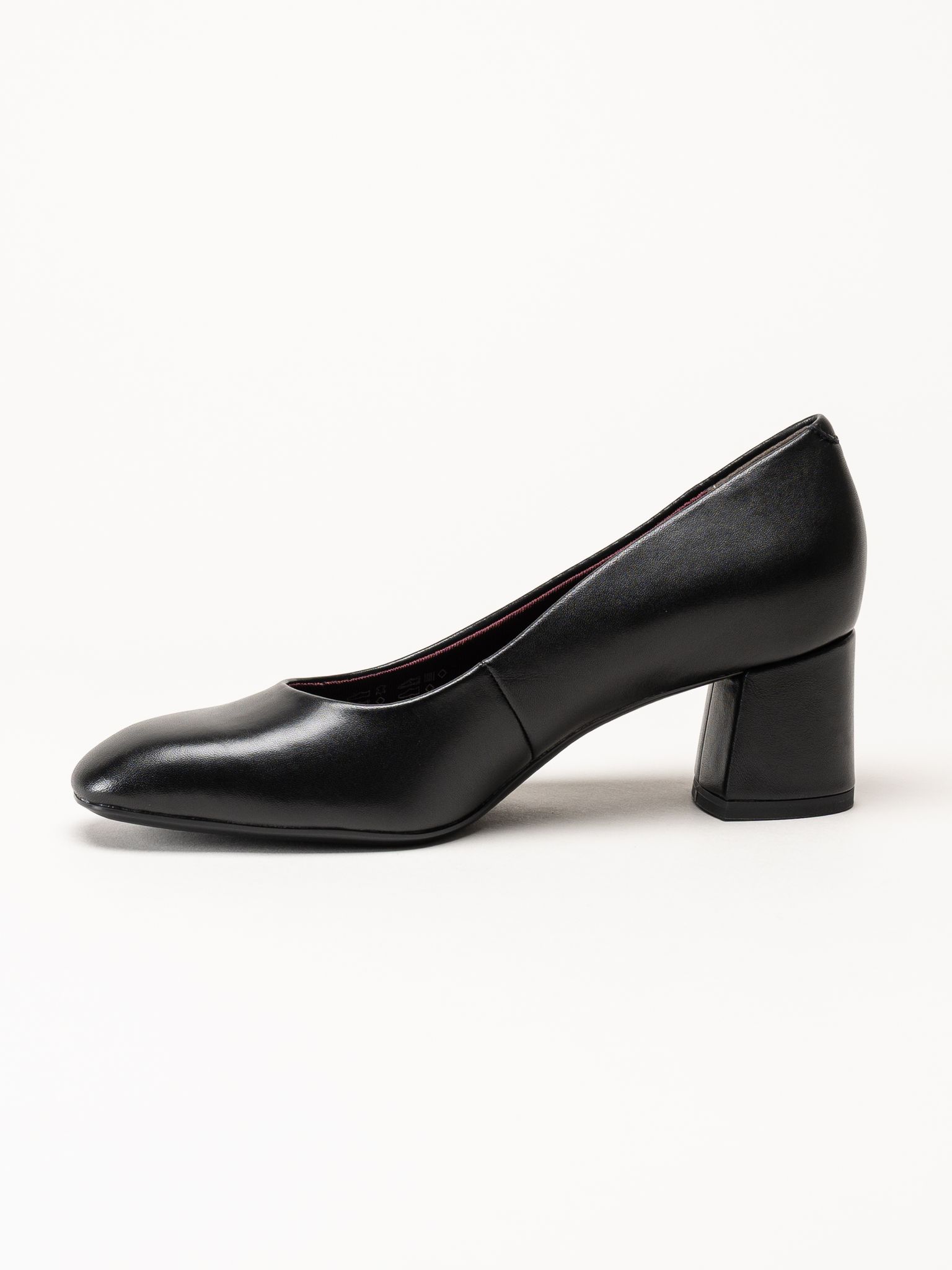 Tamaris - Svarta pumps i skinn