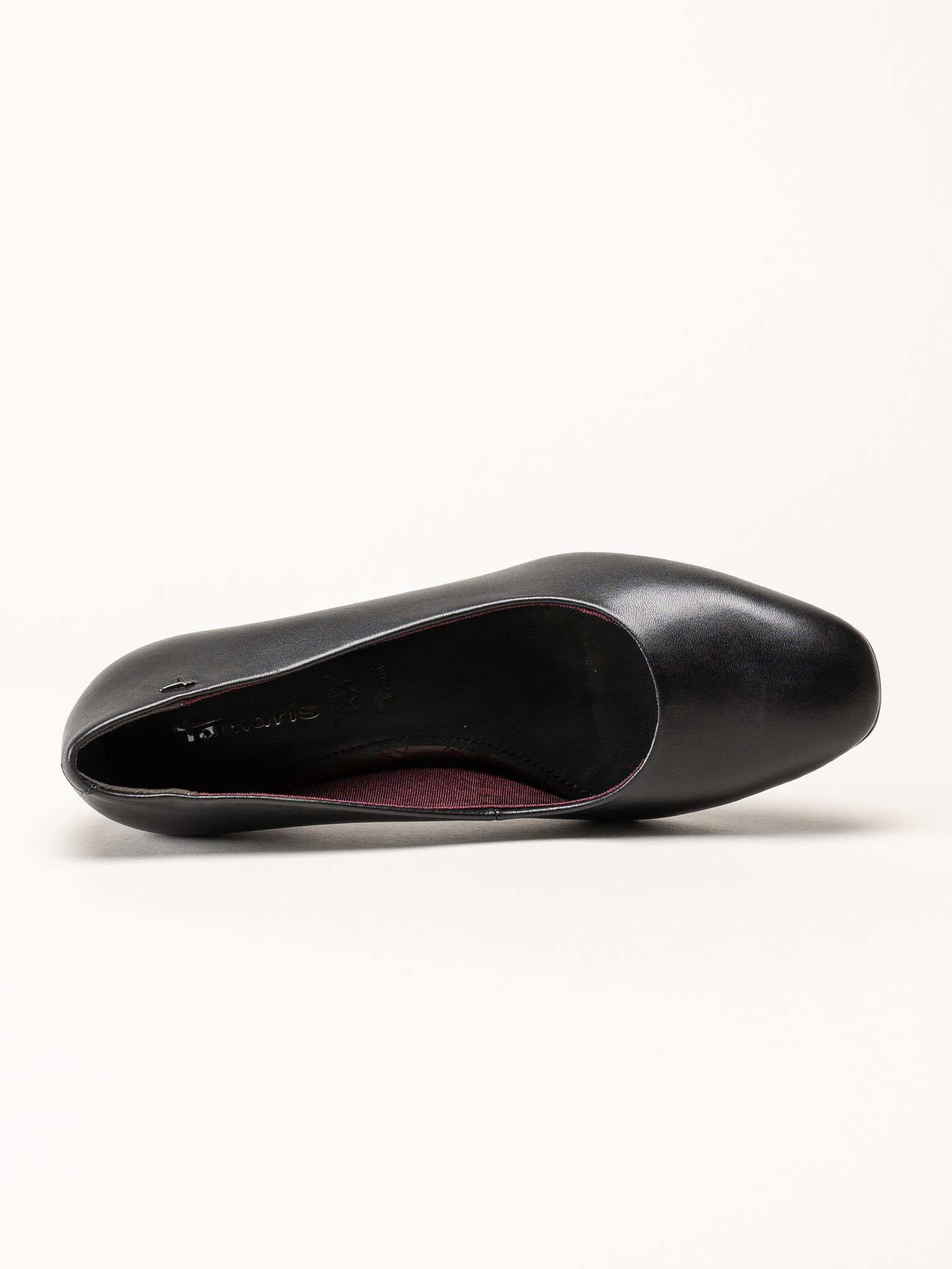 Tamaris - Svarta pumps i skinn