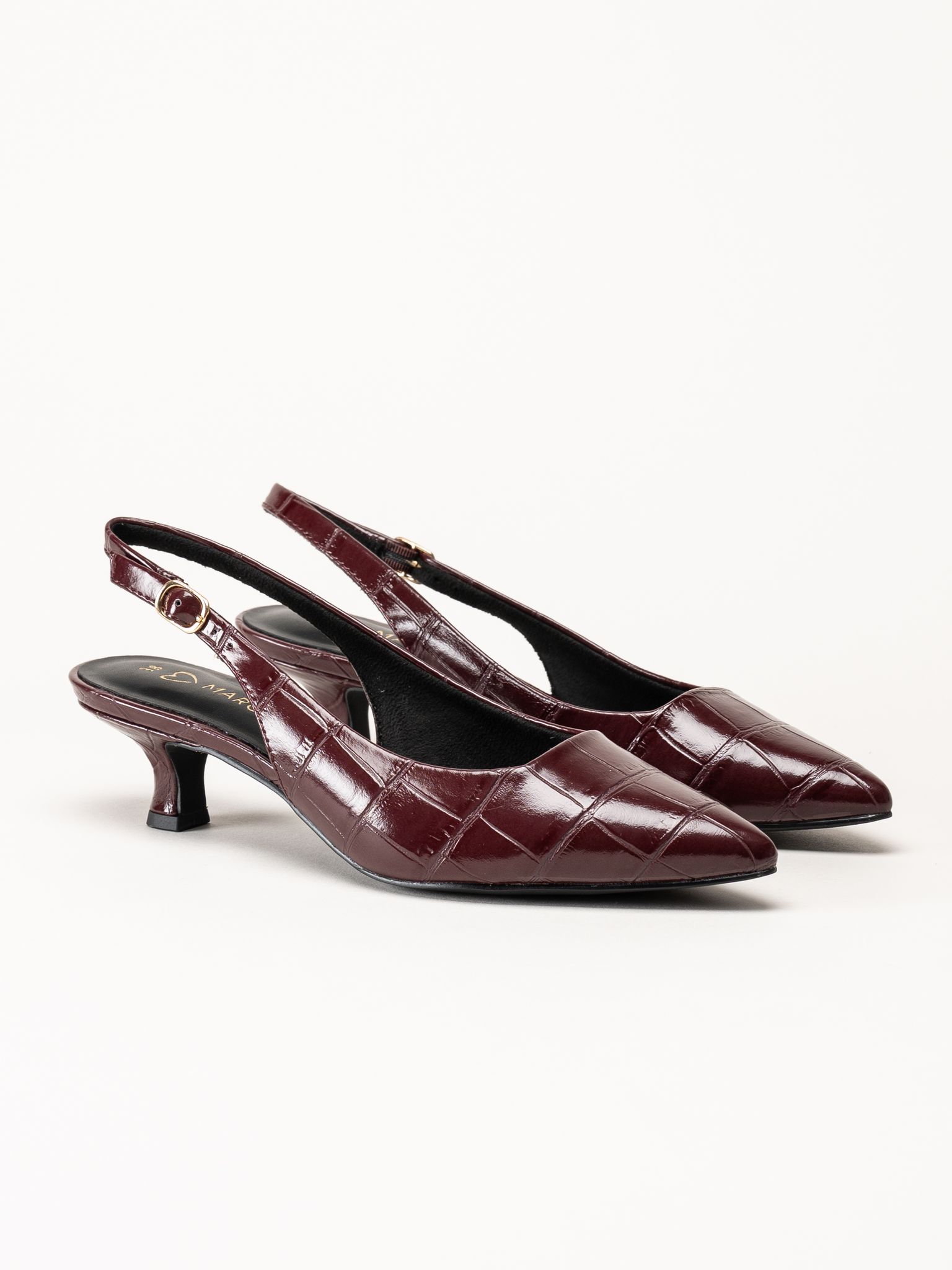 Marco Tozzi - Vinröda slingback pumps