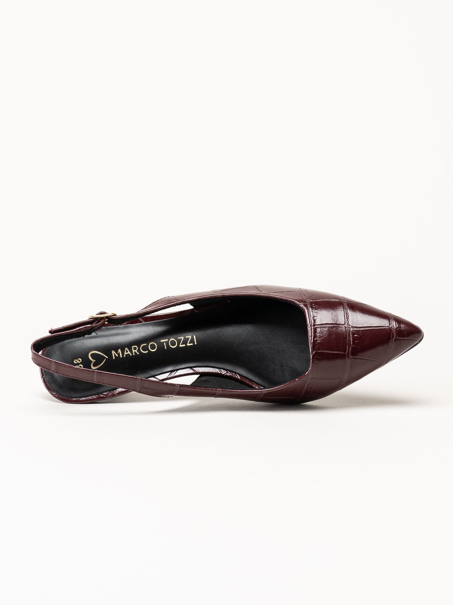 Marco Tozzi - Vinröda slingback pumps