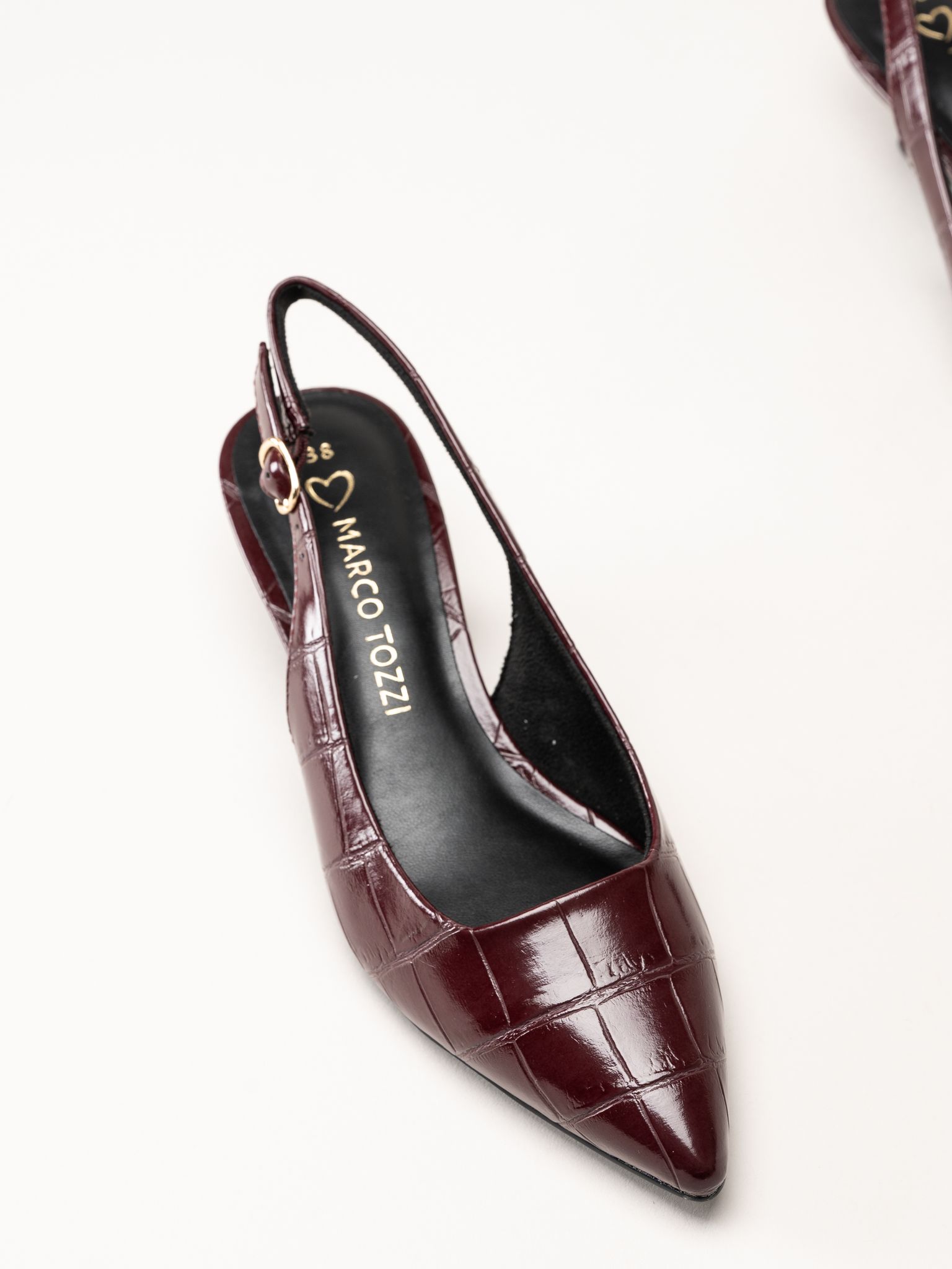 Marco Tozzi - Vinröda slingback pumps