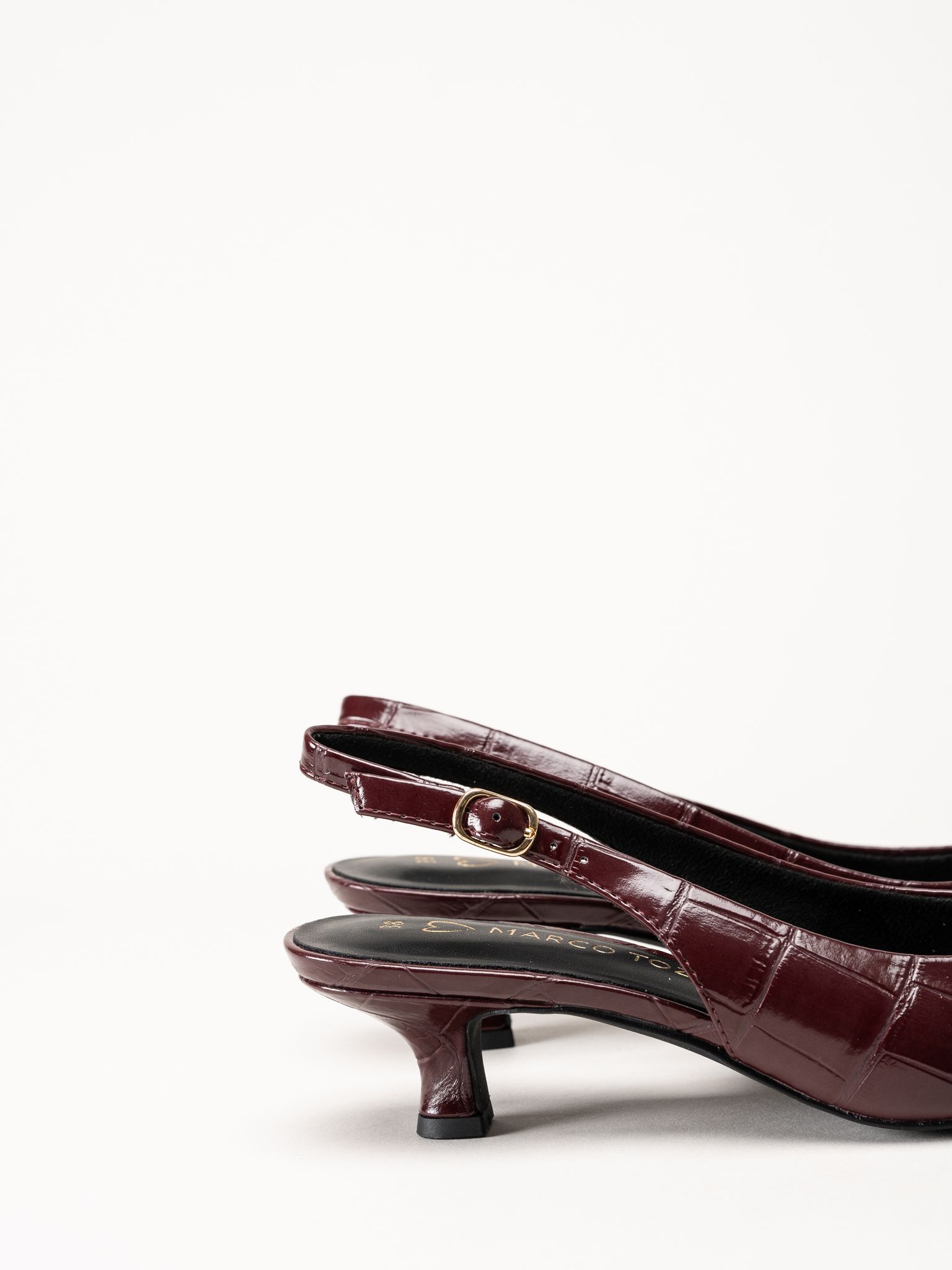 Marco Tozzi - Vinröda slingback pumps