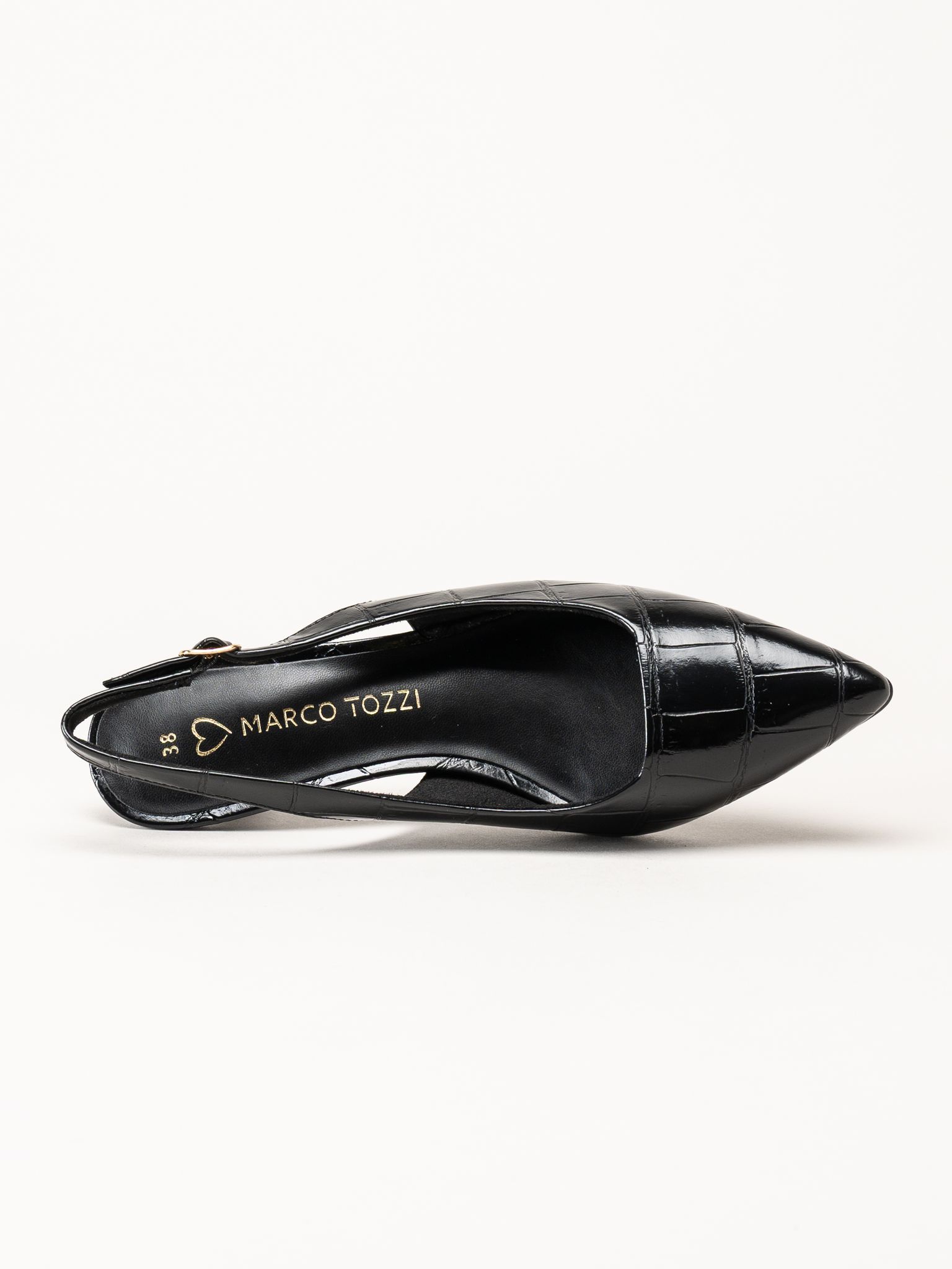 Marco Tozzi - Svarta slingback pumps
