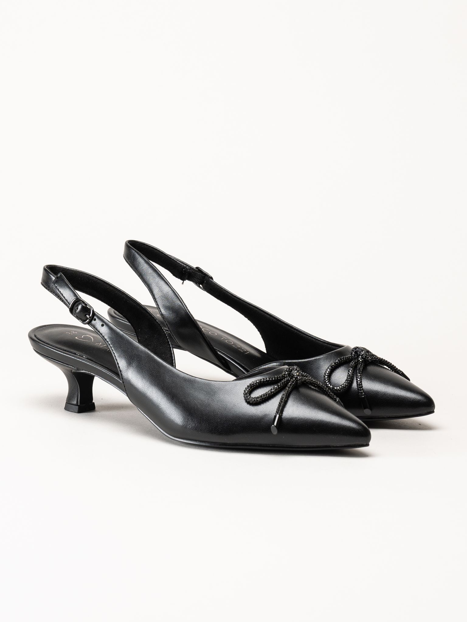 Marco Tozzi - Svarta slingback pumps