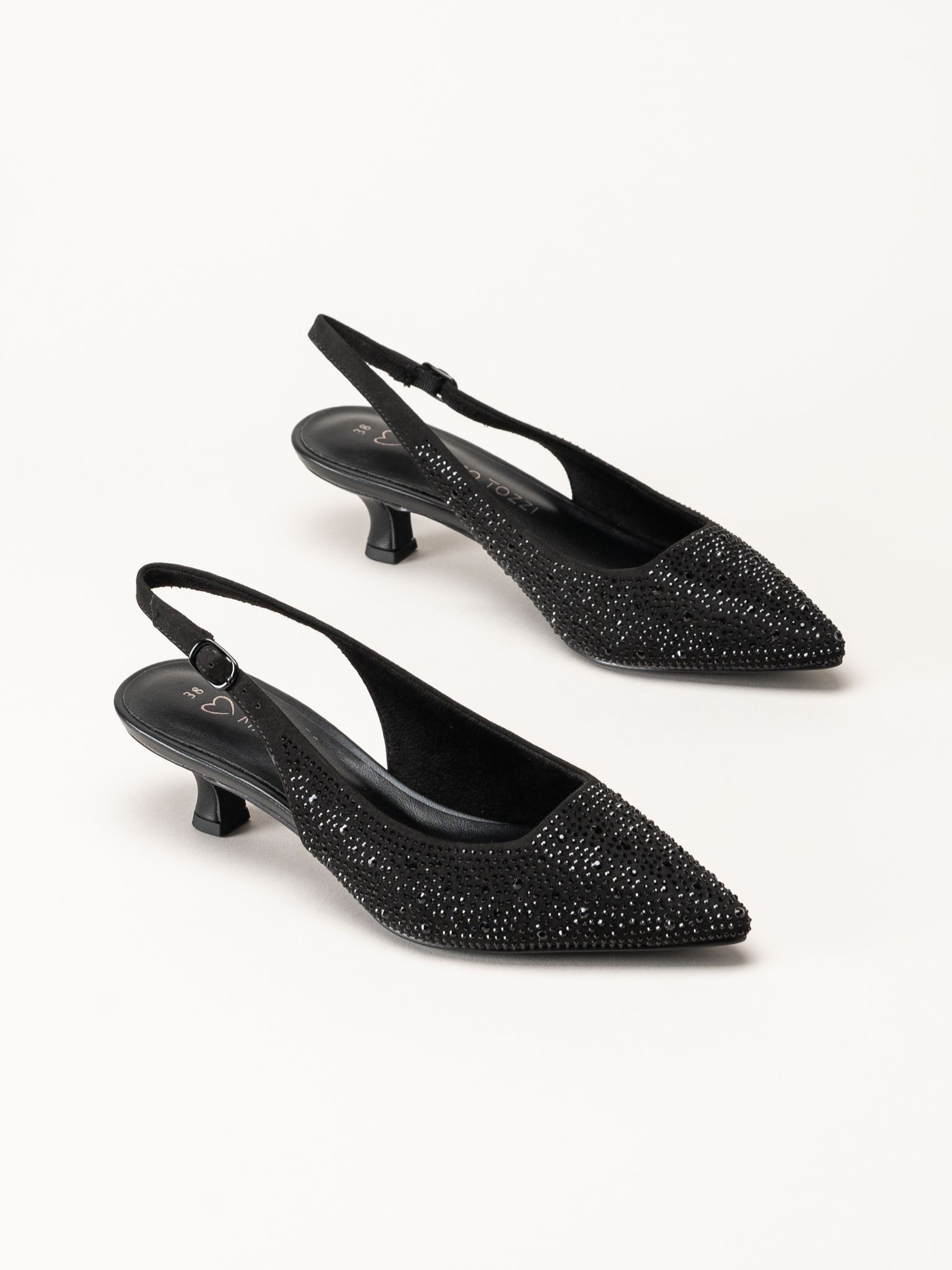 Marco Tozzi - Svarta slingback pumps