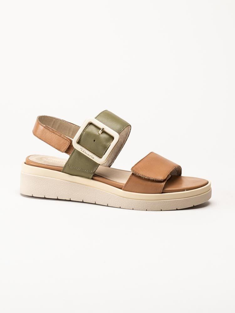 Tamaris Wide - Bruna sandaler i skinn