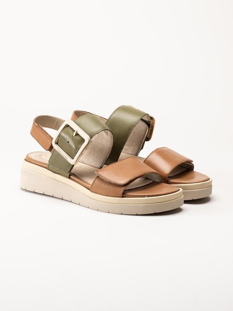 Tamaris Wide - Bruna sandaler i skinn