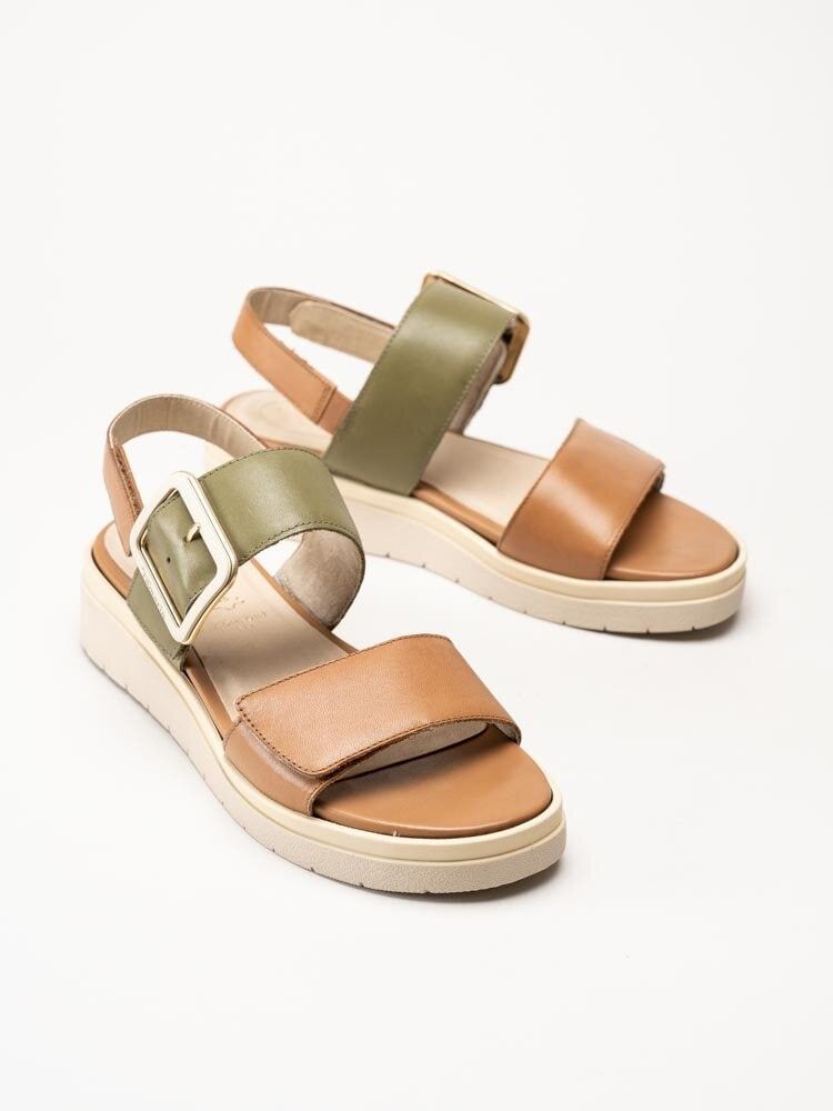 Tamaris Wide - Bruna sandaler i skinn
