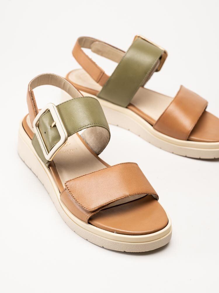 Tamaris Wide - Bruna sandaler i skinn