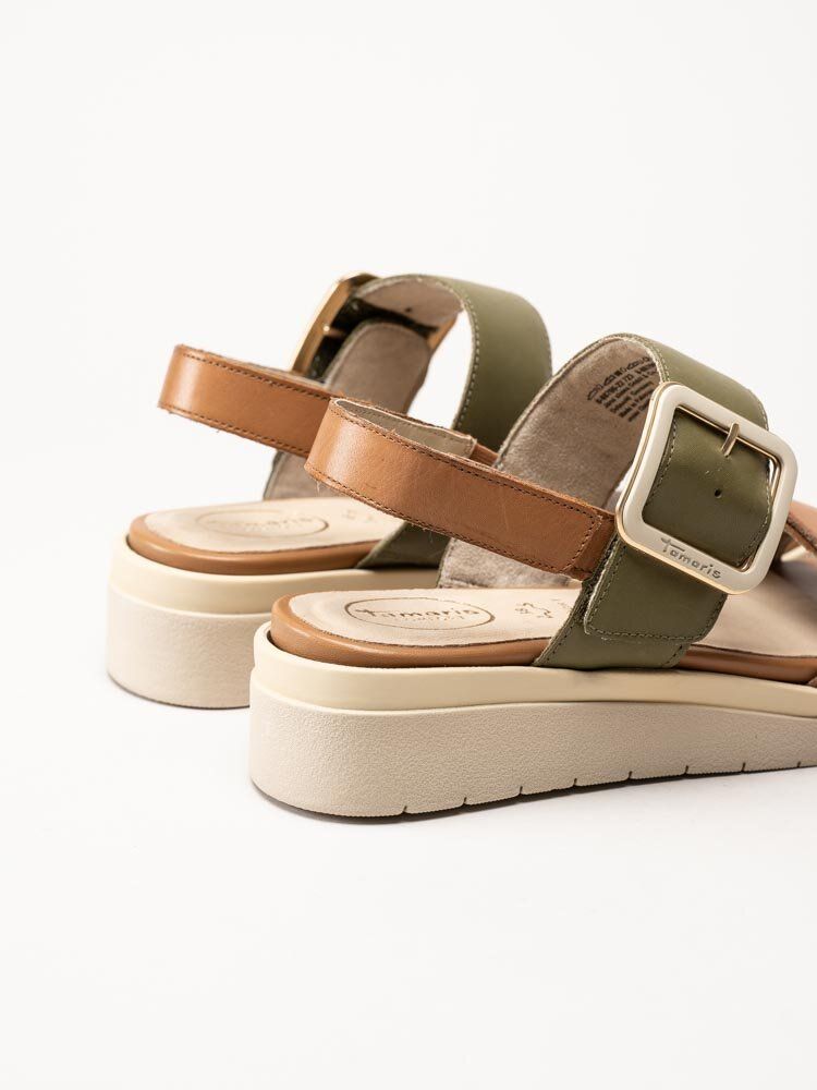 Tamaris Wide - Bruna sandaler i skinn