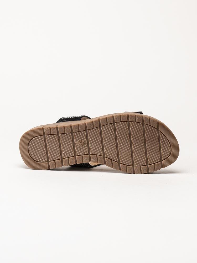 Lunar - 246Schavez - Svarta slip in sandaler med strass