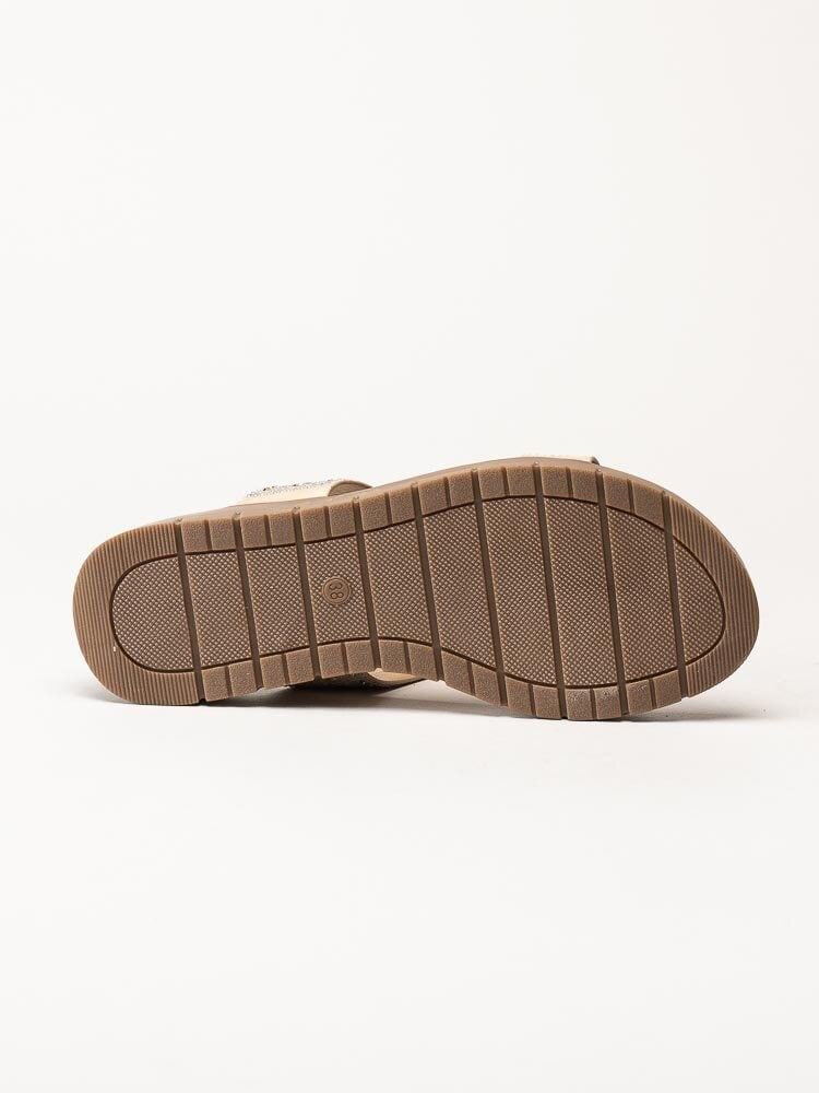 Lunar - 246Schavez - Beige slip in sandaler med strass