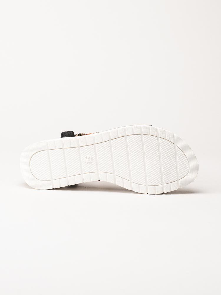 Lunar - 246TEMPO - Svarta sandaler med dekorerad t-slejf