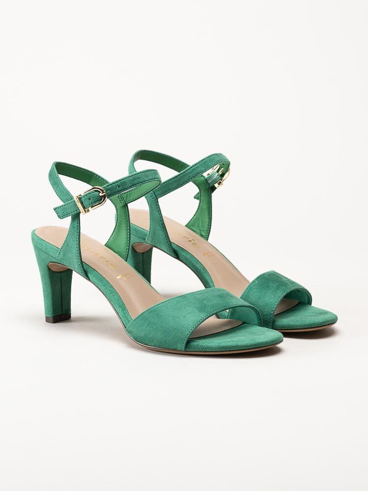 Tamaris - Gröna sandaletter i mockaimitation