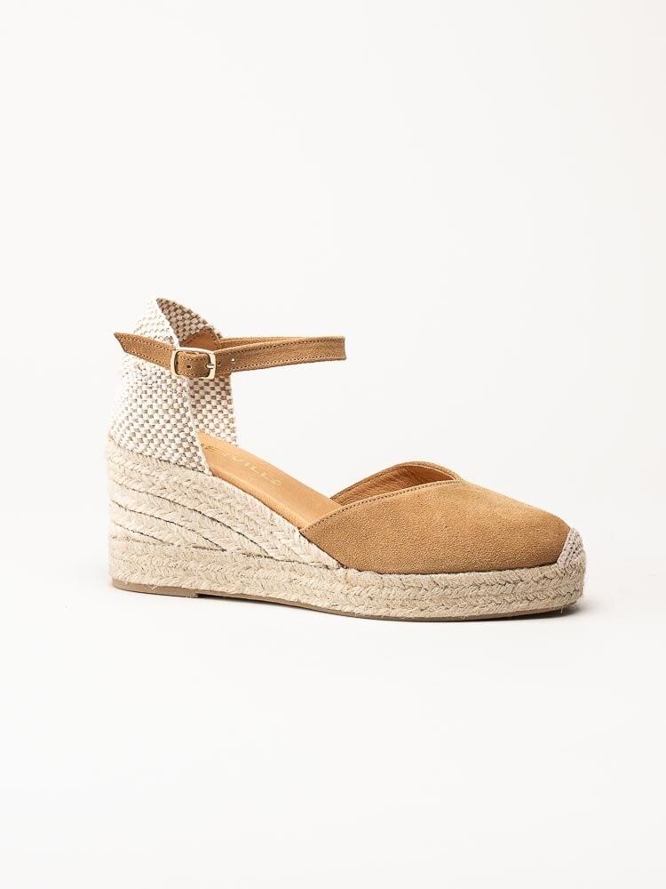 Alberville - Ljusbruna kilklackade espadrillos