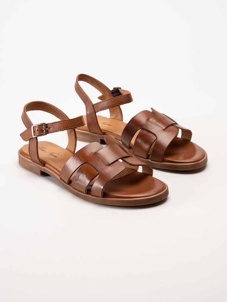 Rosa Negra - Bruna sandaler i skinn