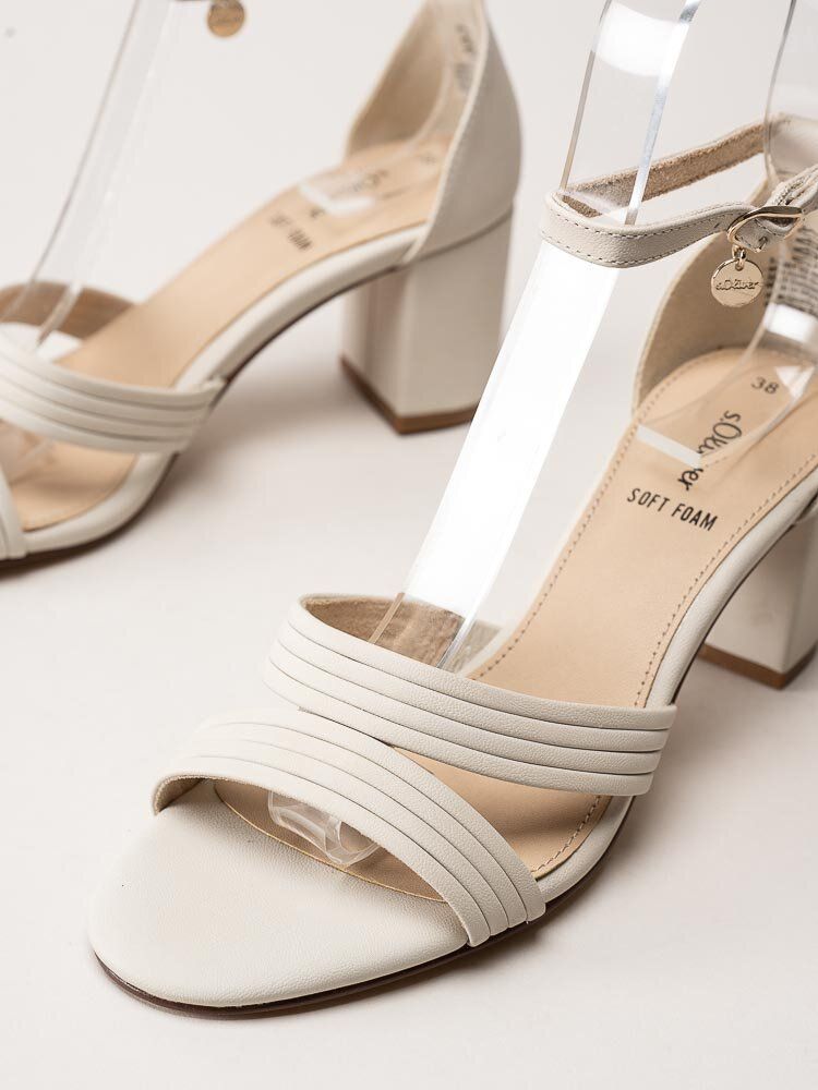S.Oliver - Off white sandaletter i skinnimitation