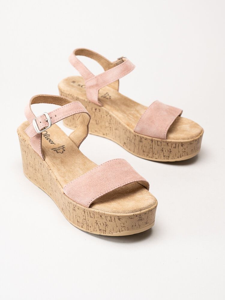 S.Oliver - Rosa platåsandaletter