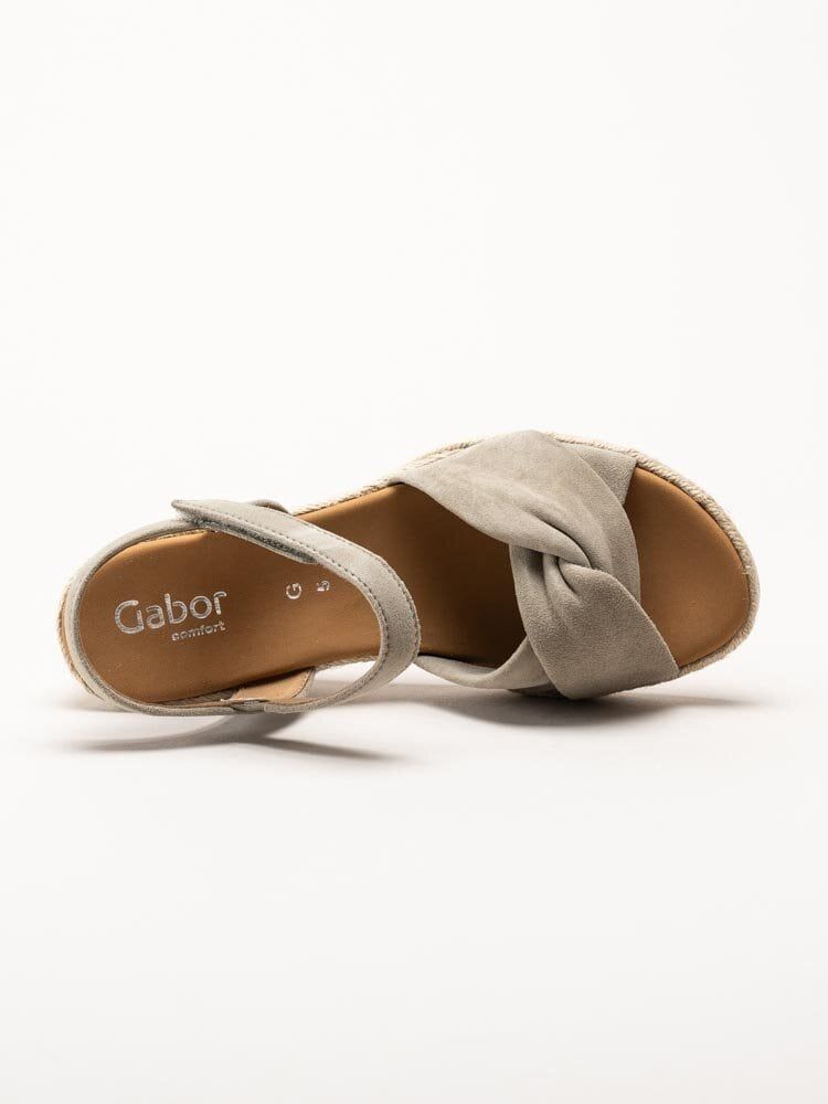Gabor - Greige kilklackade sandaletter