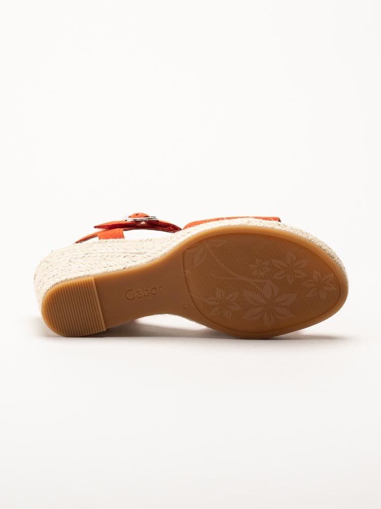 Gabor - Orange kilklackade sandaletter