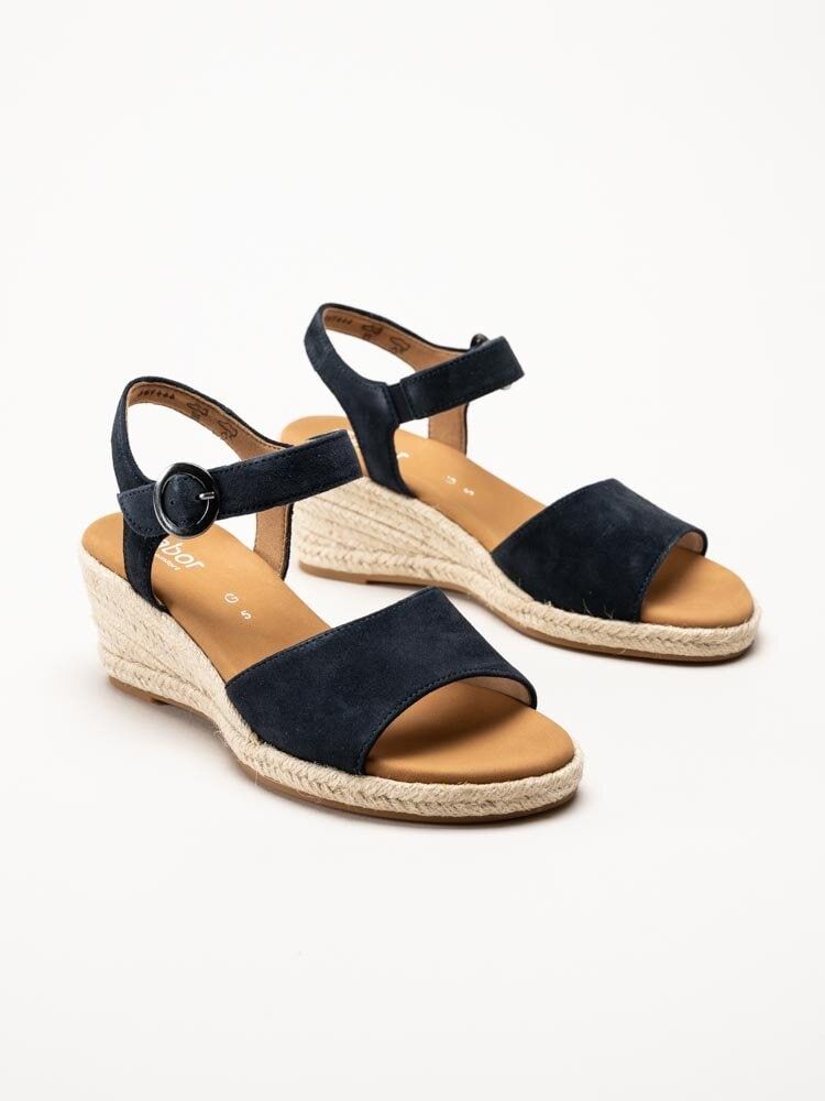 Gabor - Mörkblå kilklackade sandaletter