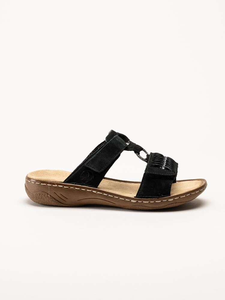 Rieker - Svarta slip in sandaler
