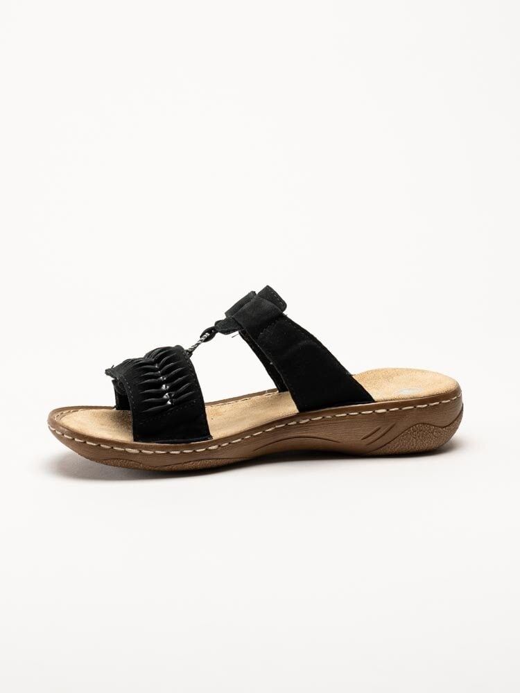 Rieker - Svarta slip in sandaler