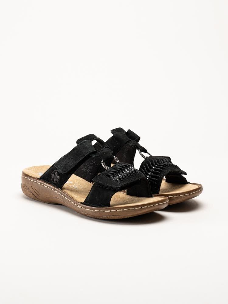 Rieker - Svarta slip in sandaler