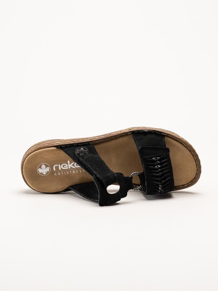 Rieker - Svarta slip in sandaler