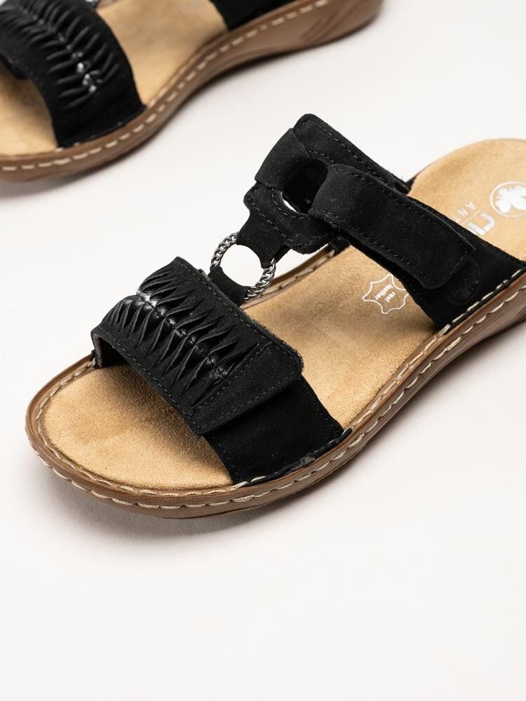 Rieker - Svarta slip in sandaler