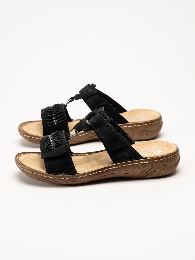 Rieker - Svarta slip in sandaler