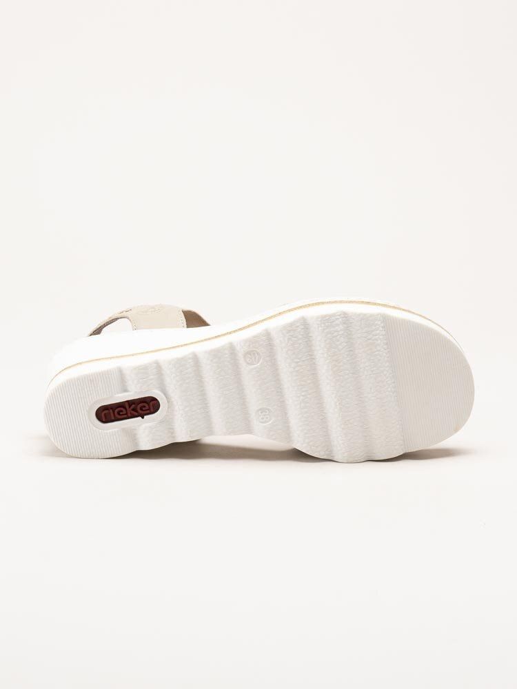 Beige sandaletter med kilklack