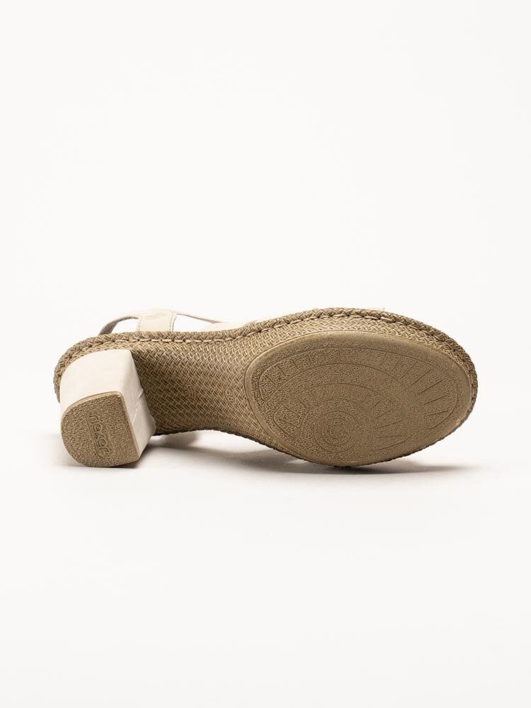 Rieker - Beige högklackade sandaletter