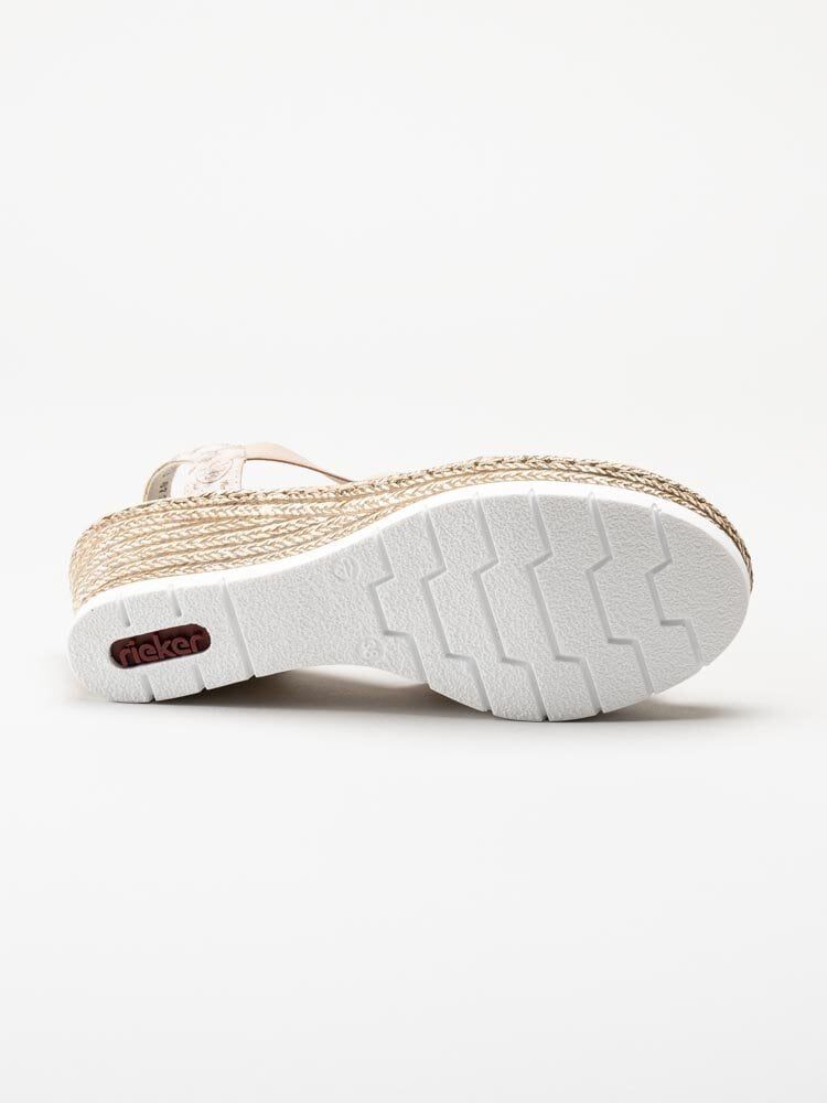 Rieker - Rosa kilsandaletter med frontdekor