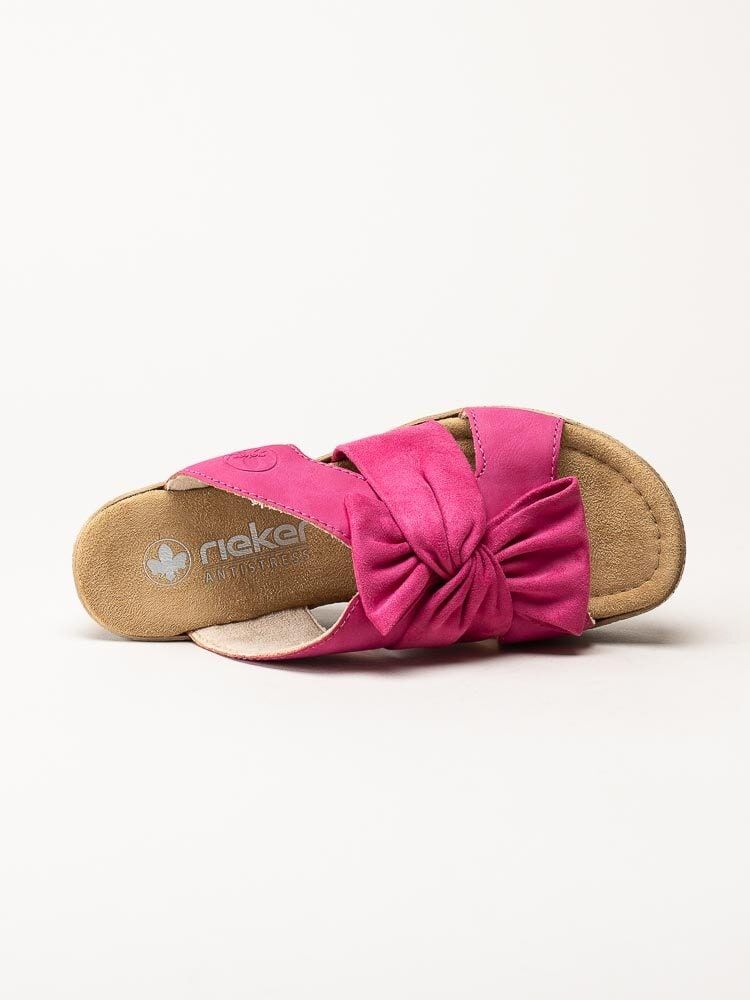 Rieker - Rosa slip in sandaletter med rosett