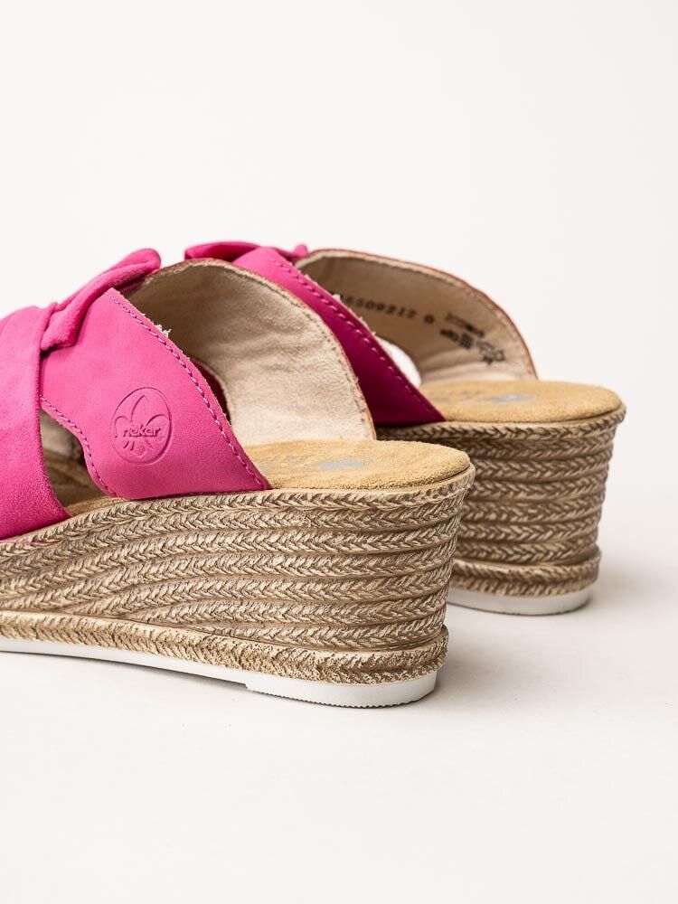 Rieker - Rosa slip in sandaletter med rosett