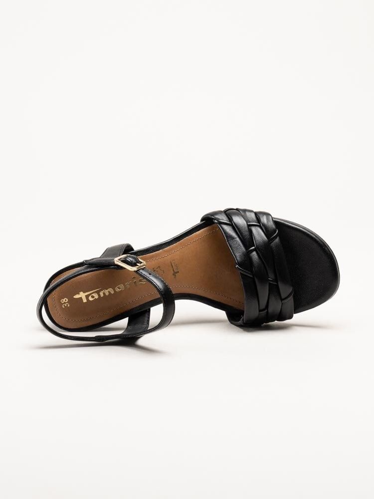 Tamaris - Svarta sandaletter i skinn