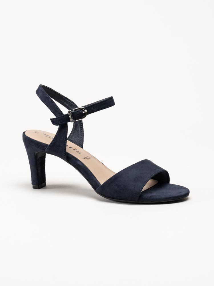 Tamaris - Mörkblå sandaletter i textil