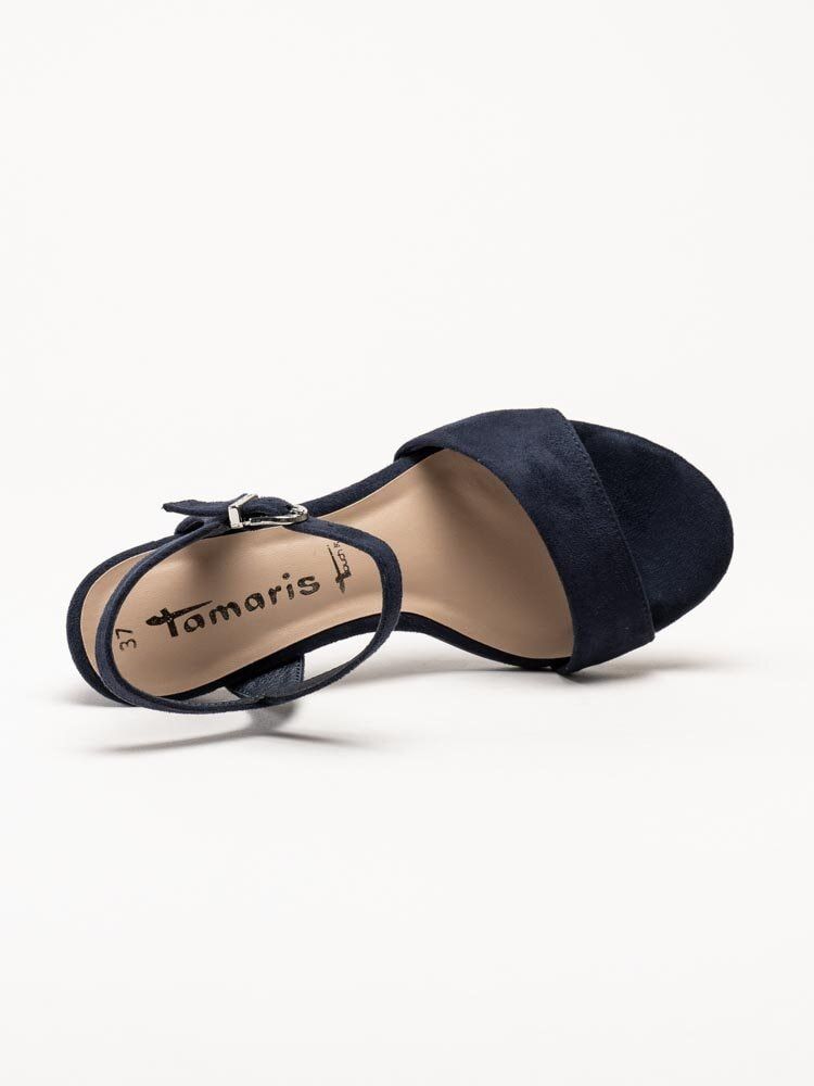 Tamaris - Mörkblå sandaletter i textil