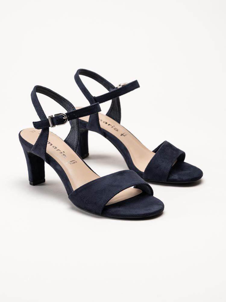 Tamaris - Mörkblå sandaletter i textil