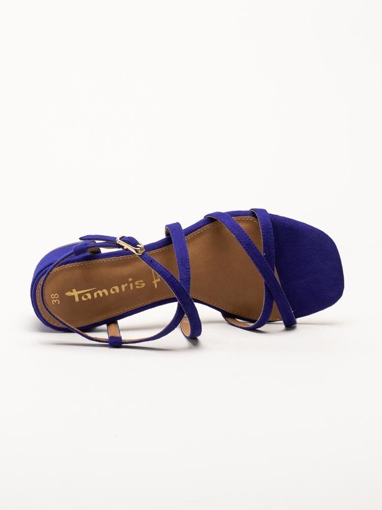 Tamaris - Blå sandaletter i textil