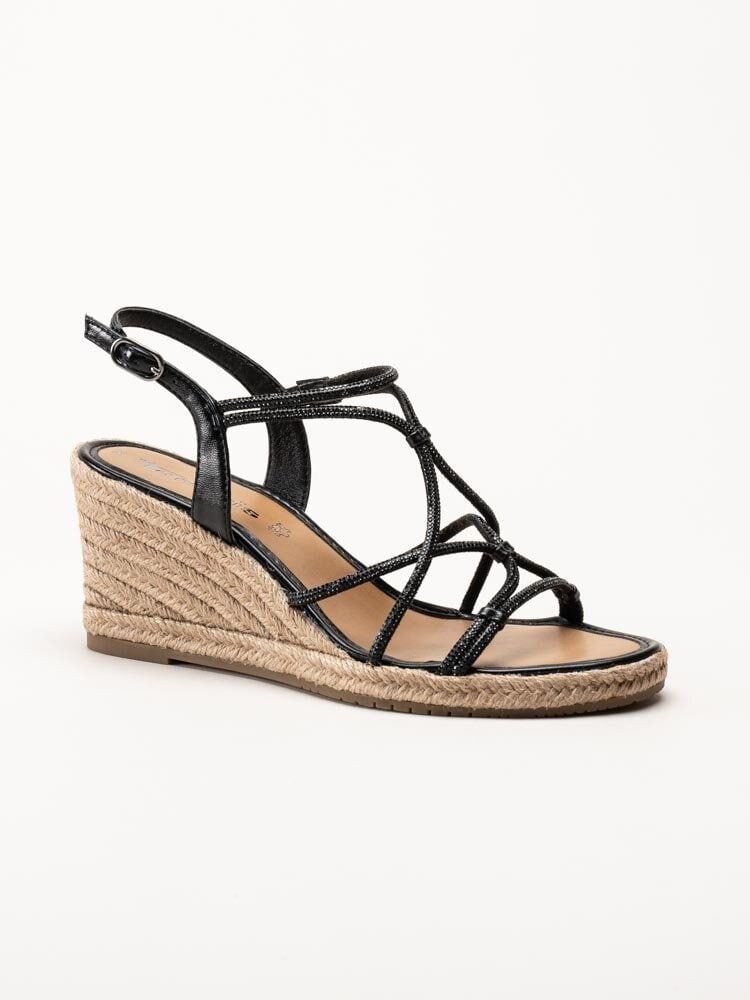 Tamaris - Svarta kilklackade sandaletter