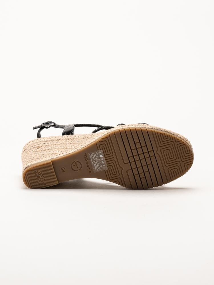 Tamaris - Svarta kilklackade sandaletter