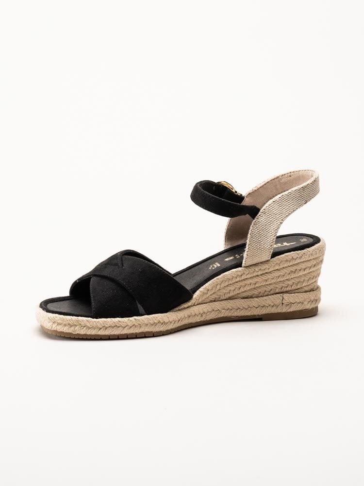Tamaris - Svarta kilklackade sandaletter