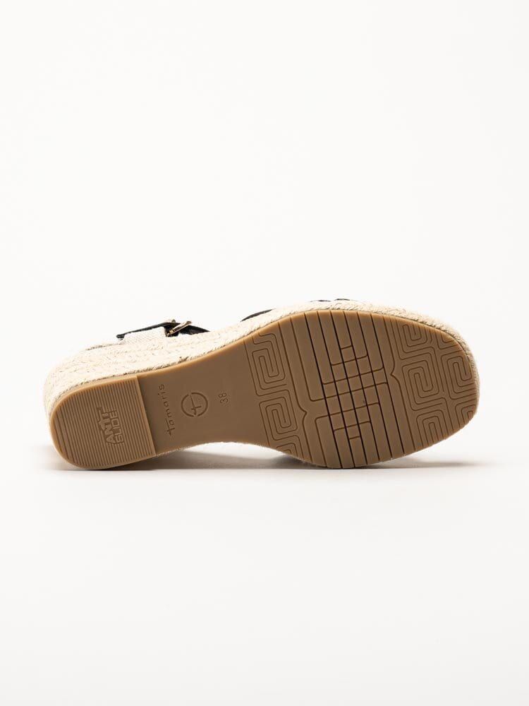 Tamaris - Svarta kilklackade sandaletter